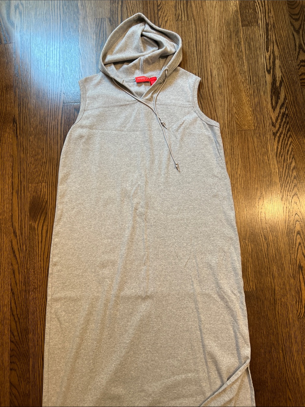 Liz Claiborne Grey Maxi Hooded sleeveless Cover Up. Size L. NWOT